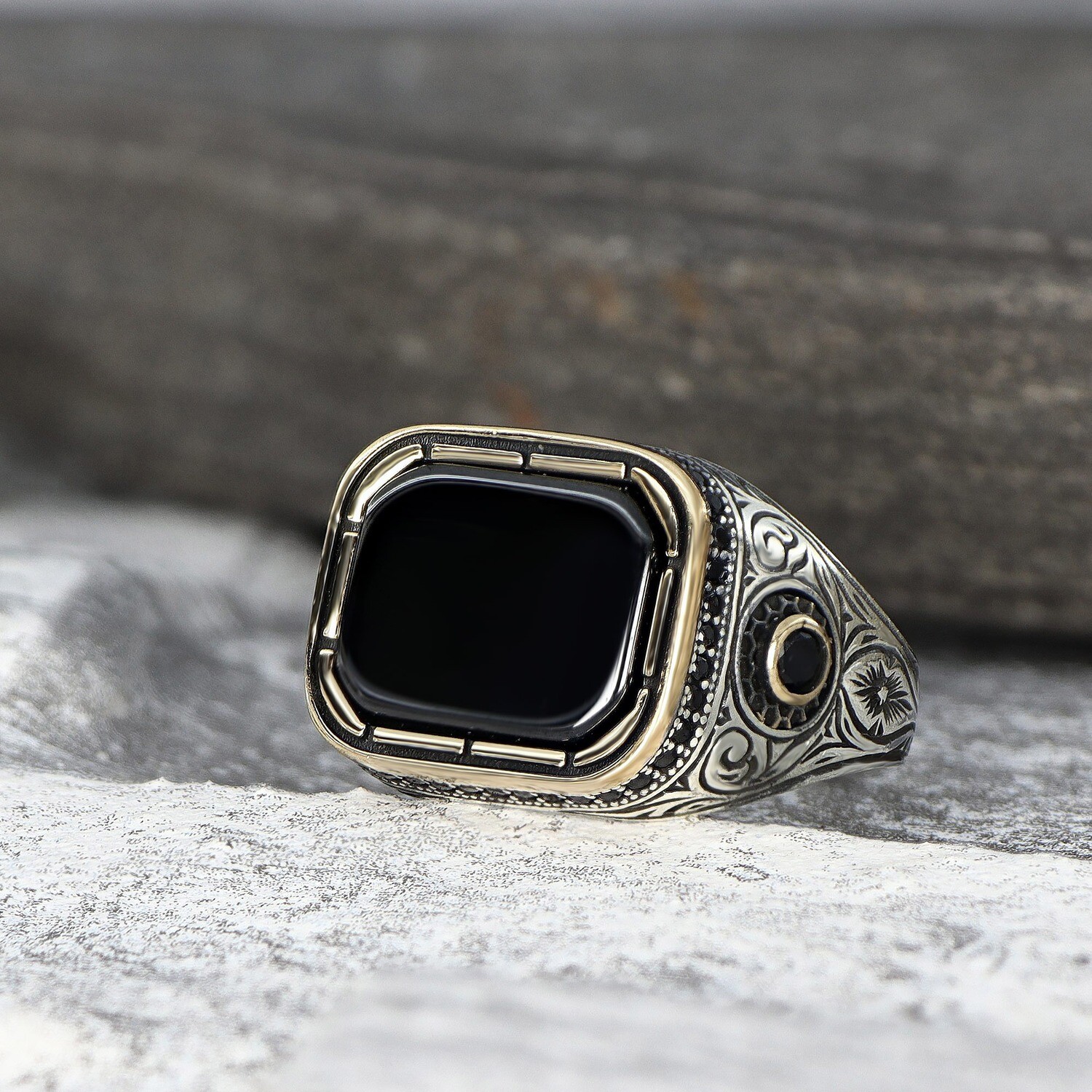 925 Silver Ring Onyx | Wadlyn (W-EGYT-1487-61)