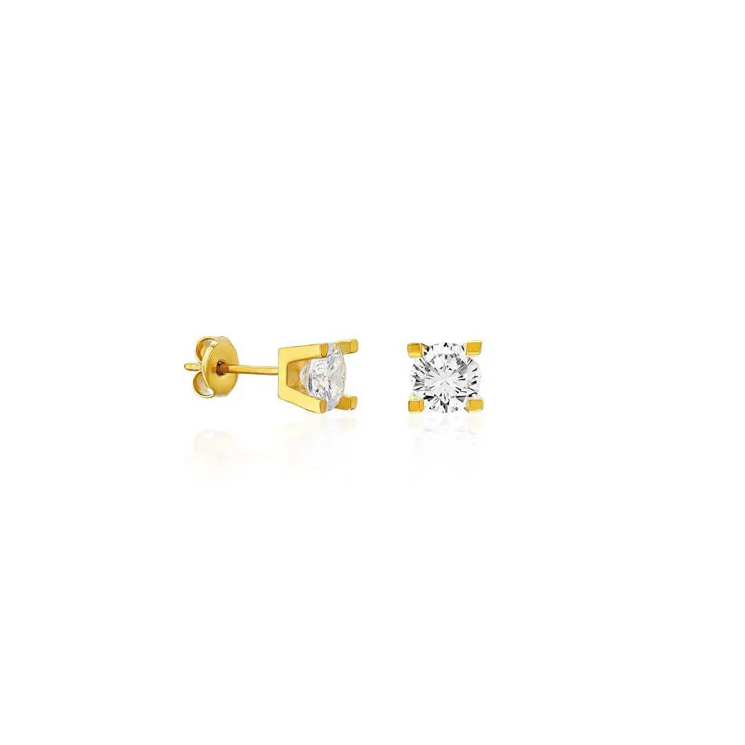 Classic Solitaire Earring - 925 SILVER