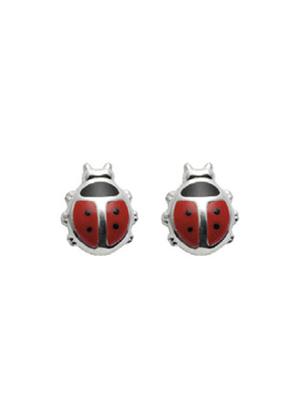 Marienkäfer Ohrstecker aus Silber