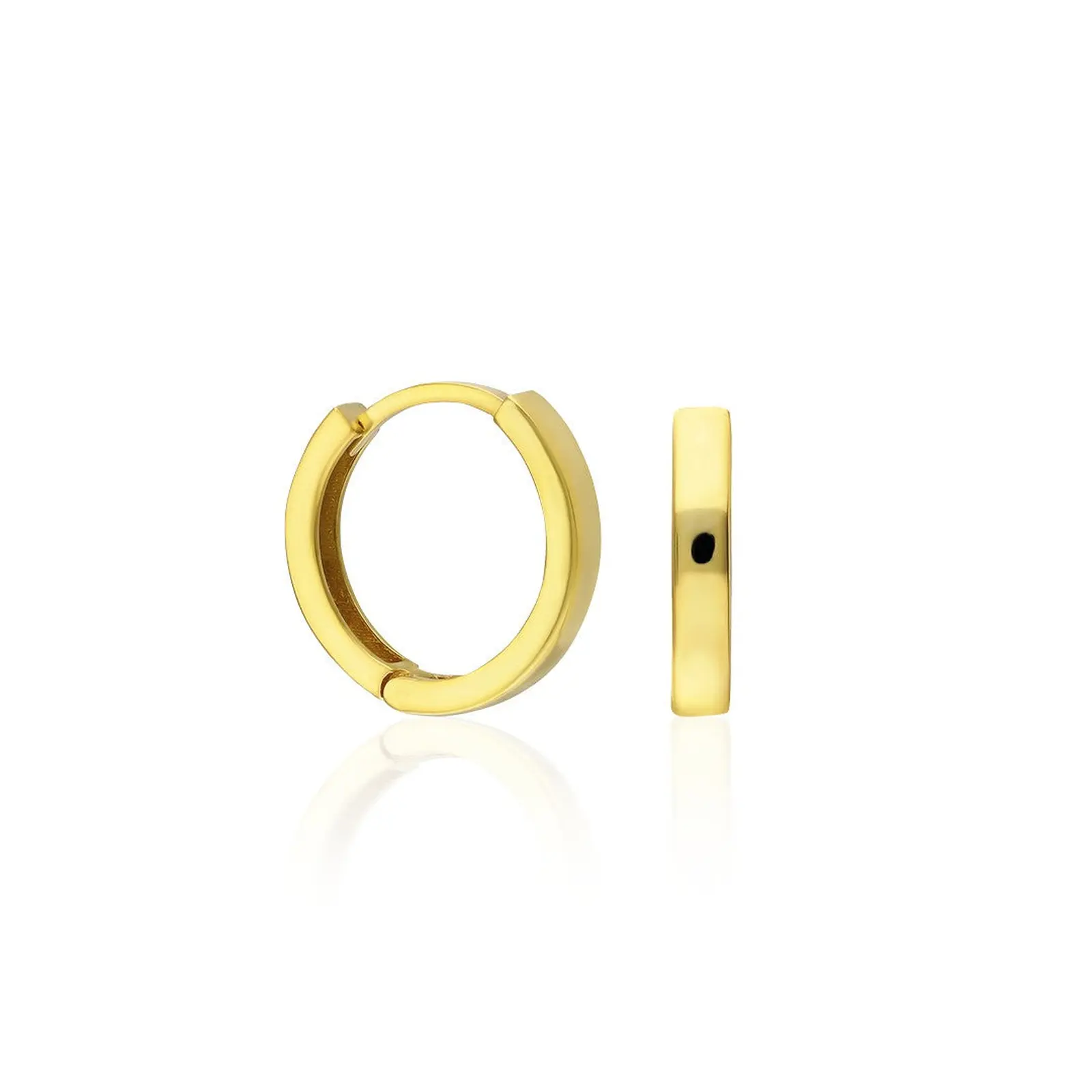 Stoneless Daily Hoop Earrings - 925 SILVER