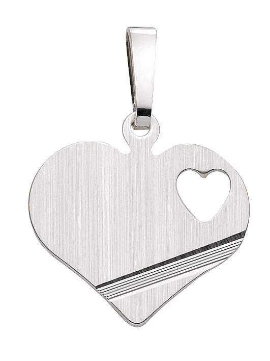 Herz Gravurplatte aus Silber