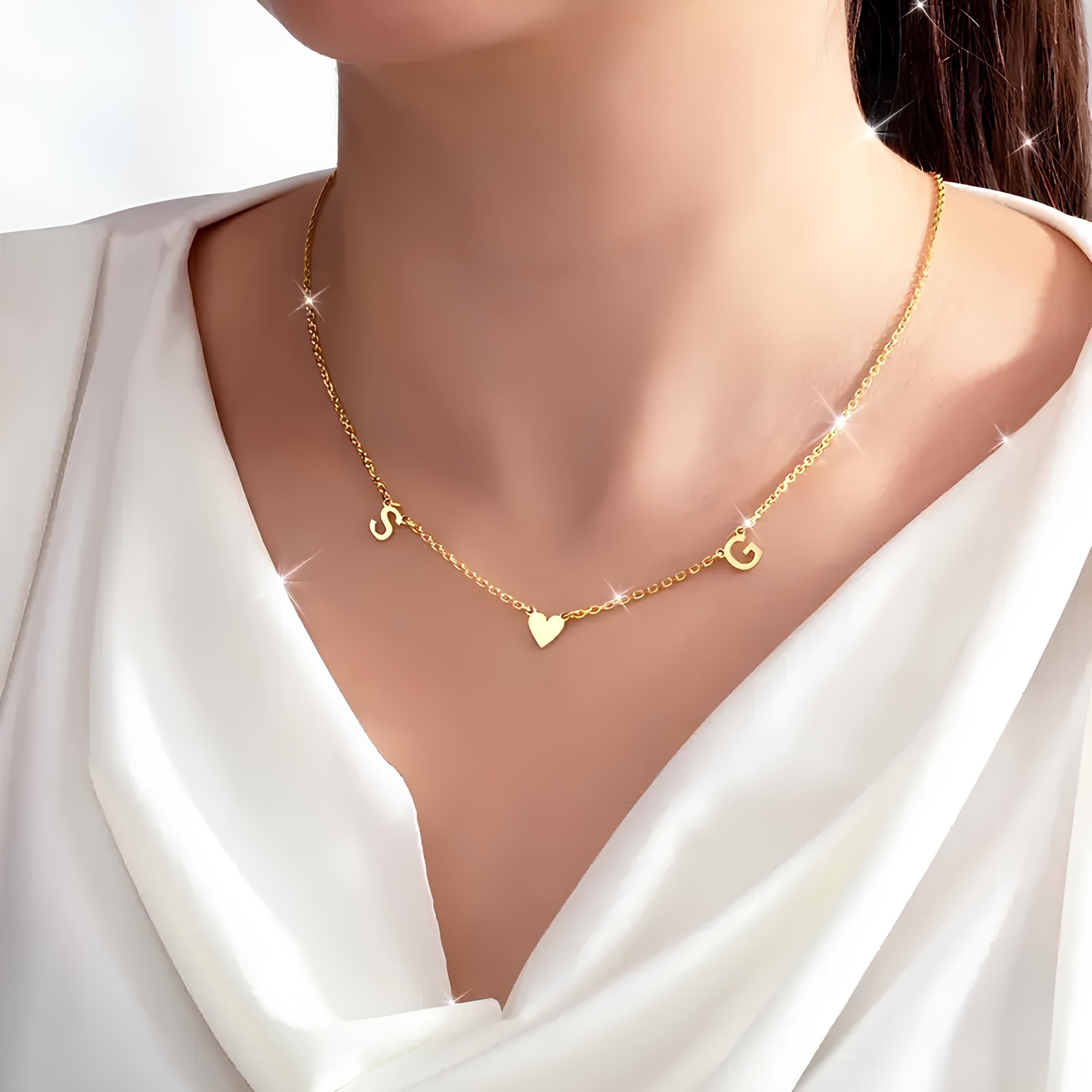 Love Themed Letter Necklace - 925 SILVER