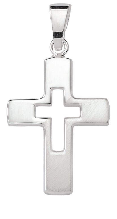 kr150596 Kreuz Anhänger aus Silber