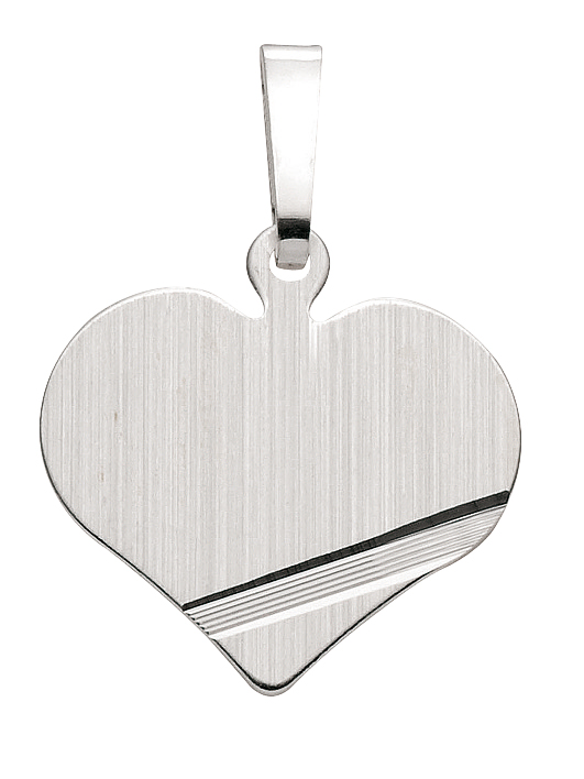 Herz Gravurplatte aus Silber (GP 150702)
