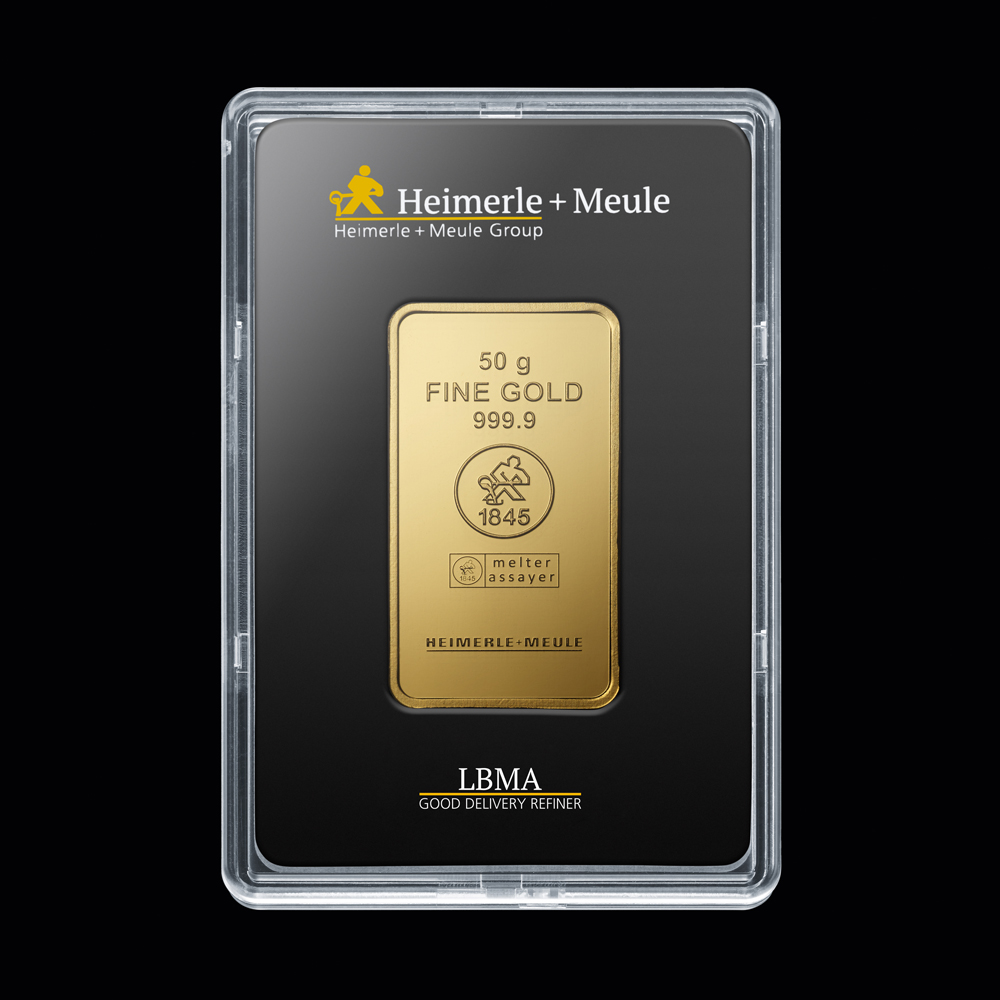 Goldbarren 50 g. H+M geprägt (87892605)