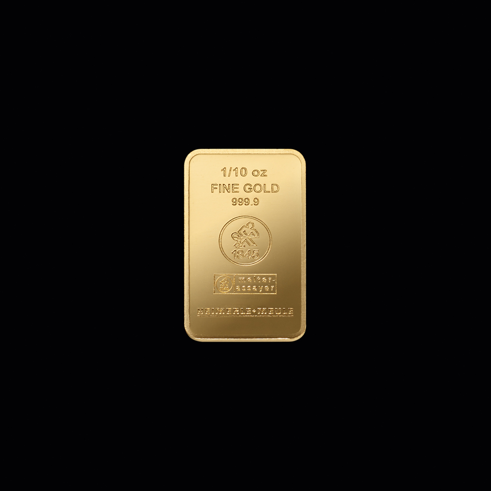 Goldbarren 1/10 Oz geprägt