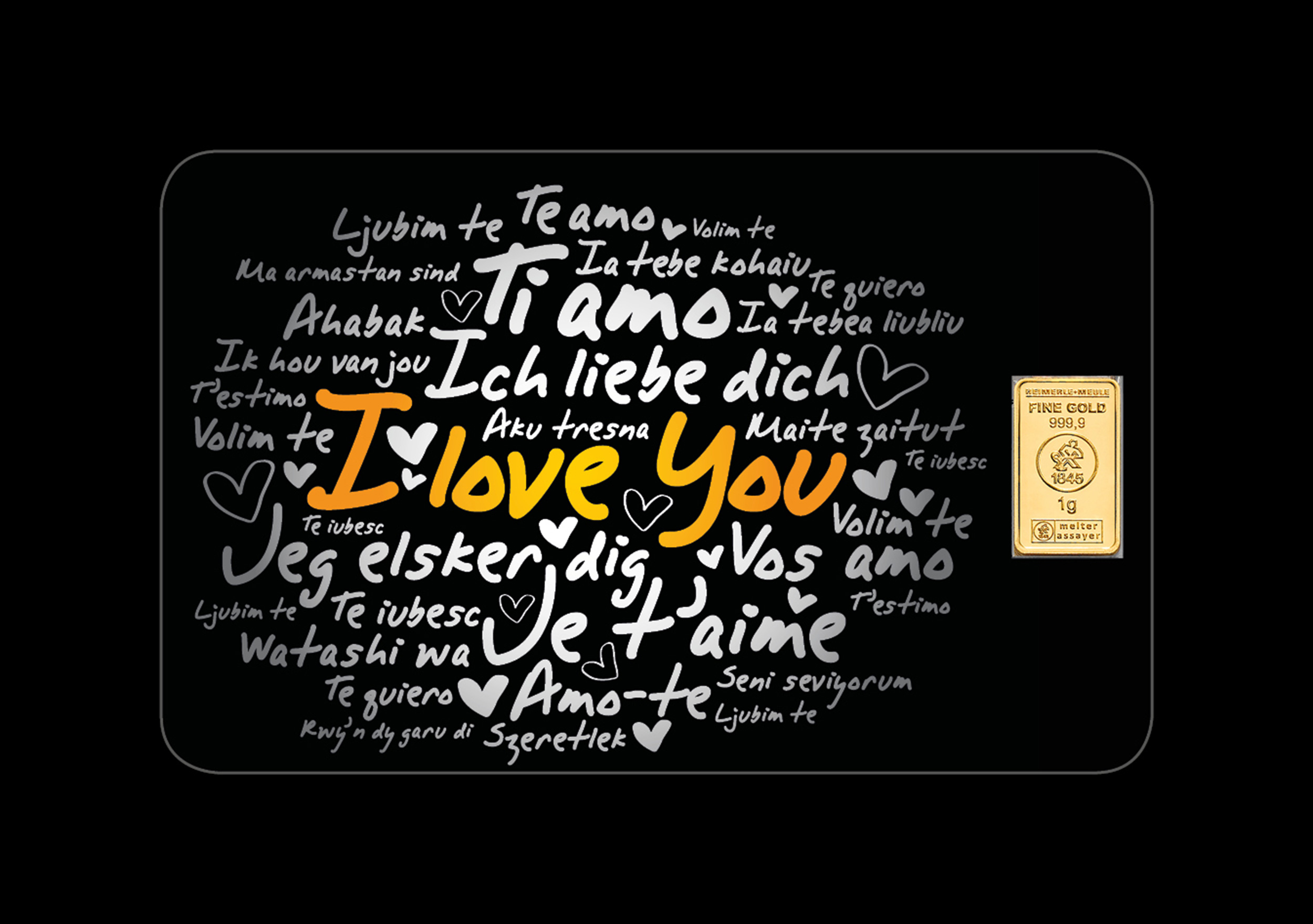 FineCard "I Love You" 1 x 1,0 g. (81020769)