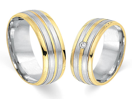 Trauringe 585 Bicolor