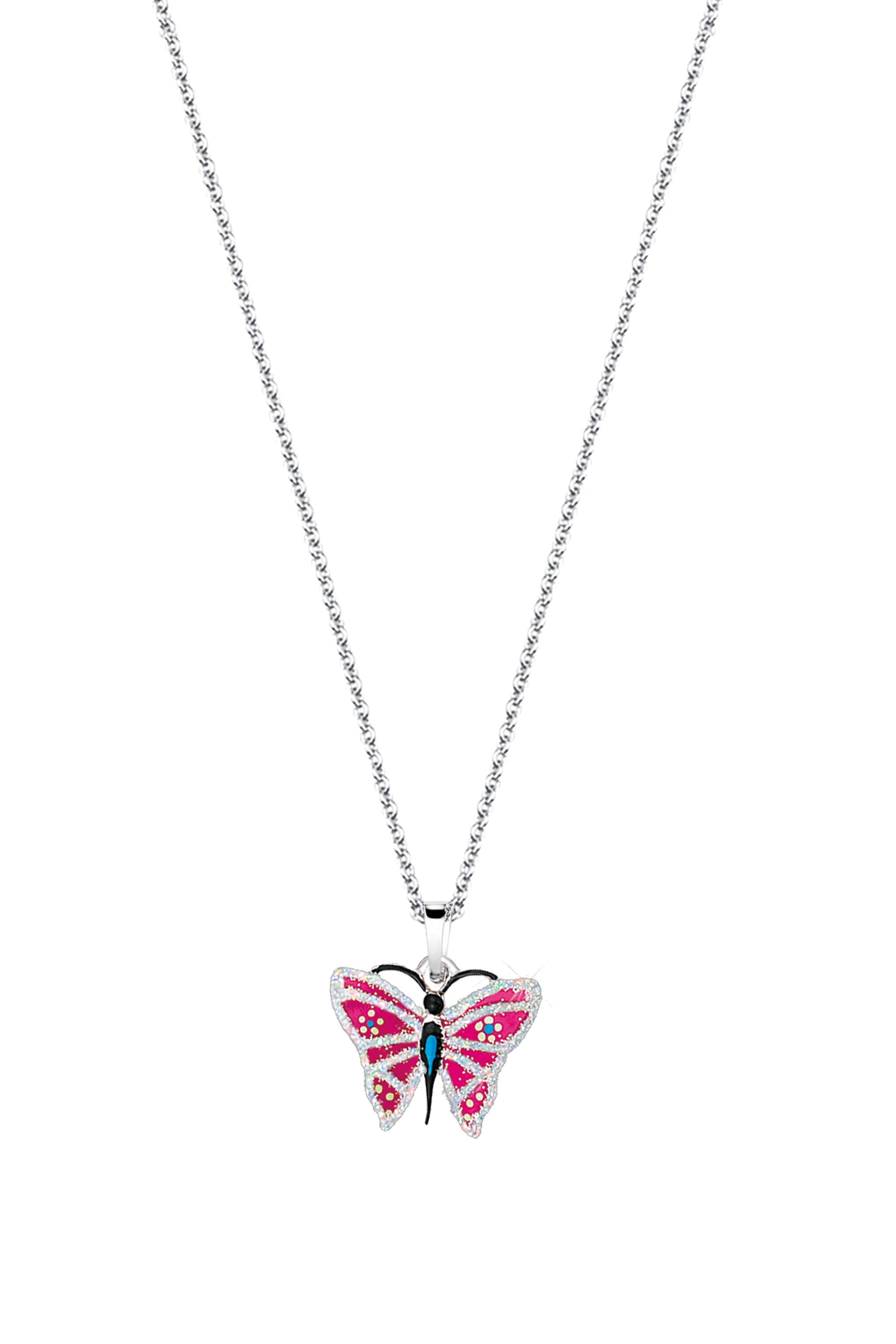 Scout Anhänger mit Kette 925/- Sterling Silber rhodiniert Schmetterling pink - OneSize (500245632)