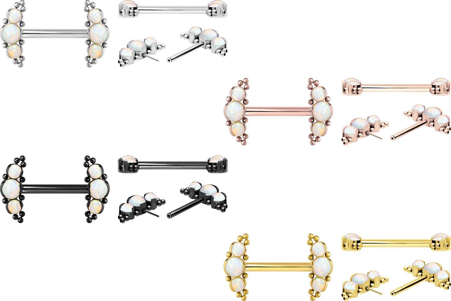 Titan Barbell mit Push Fit 3 SYNTHETISCHE OPALE + KUGELN (PFT493_[216606])