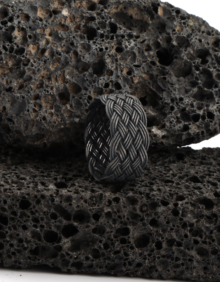 Premium Handgemachter Kazaziye Herren Silberring bestellen | Wadlyn (WKR16)