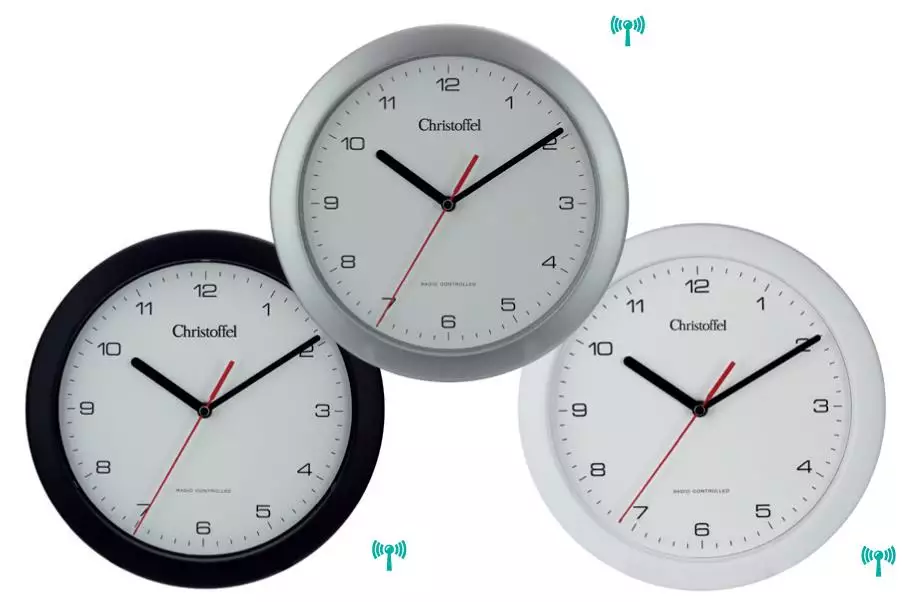 Wanduhr-Set Funk Christoffel (je 1x 53850 mit Chri)