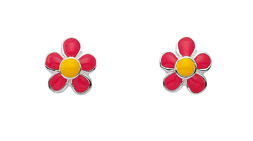 Blüte Ohrstecker aus Silber (OS150232)