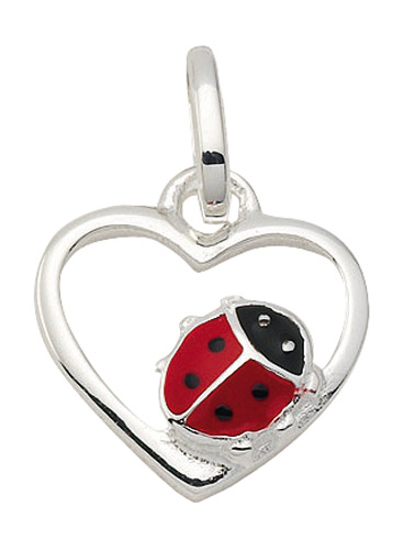 Marienkäfer Kettenanhänger aus Silber (AN 132932)