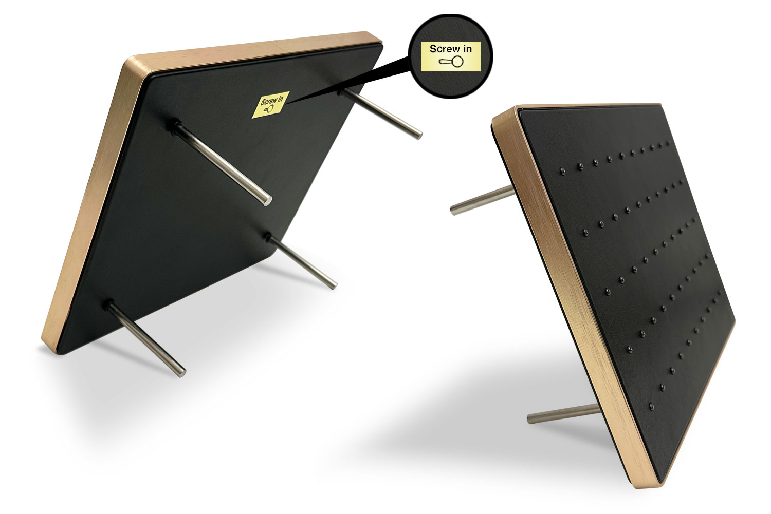 Lederimitat Display für Schraubaufsätze mit 0,9 mm Außengewinde (VD21_[264383])