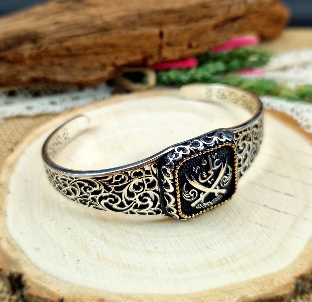 925 Silver Unisex Handmade Bangle Bracelet (WAC-130)