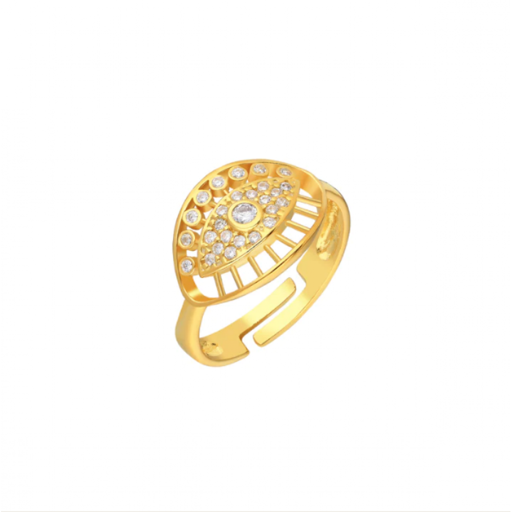 BIG ZIRKONIA AUGEN RING