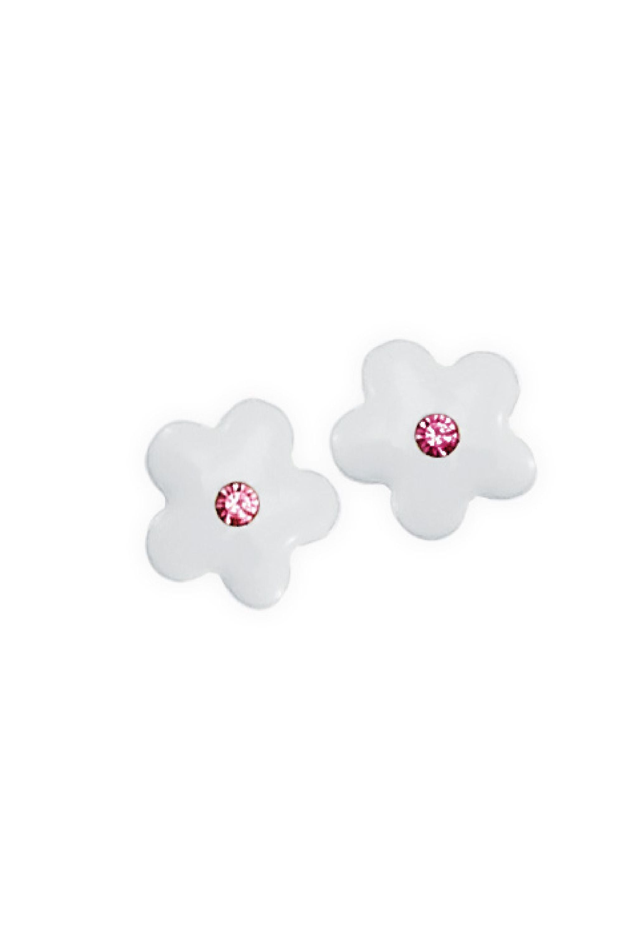 Scout Ohrstecker 925/- Sterling Silber rhodiniert Blume weiß/pink Zirkonia - OneSize (160220022)