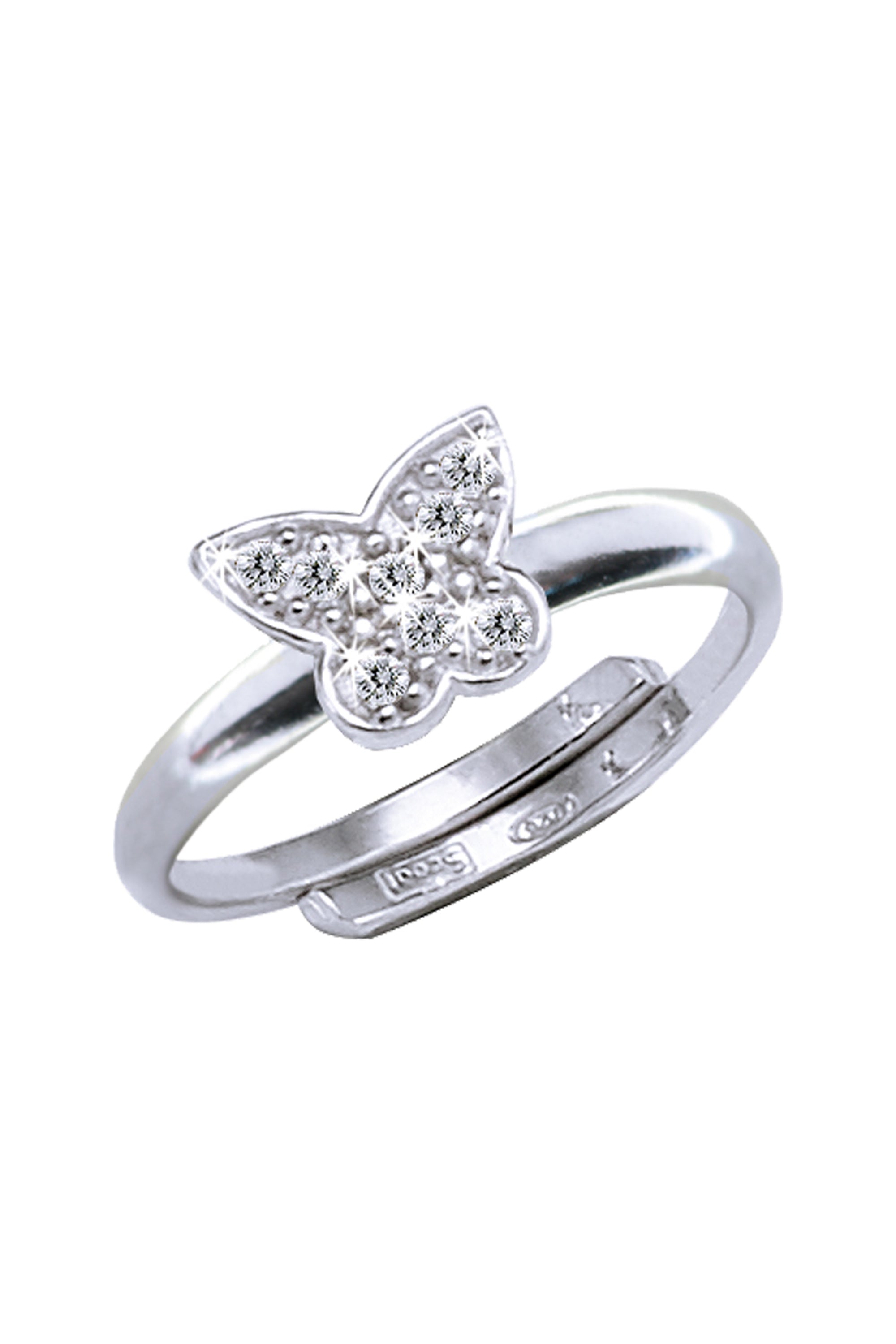 Scout Ring 925/- Sterling Silber rhodiniert Schmetterling Zirkonia - OneSize (160270007)