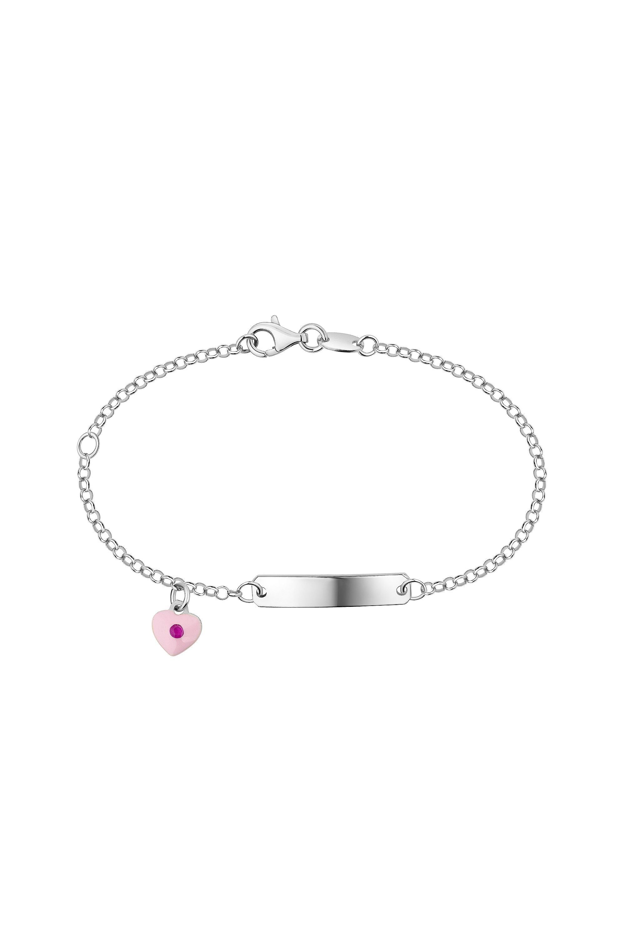 Scout Armband 925/- Sterling Silber rhodiniert Herz rosa Kristall (160260021)