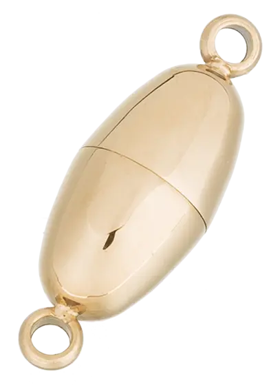 Magnetschließe 7mm oval Edelstahl PVD roségold poliert