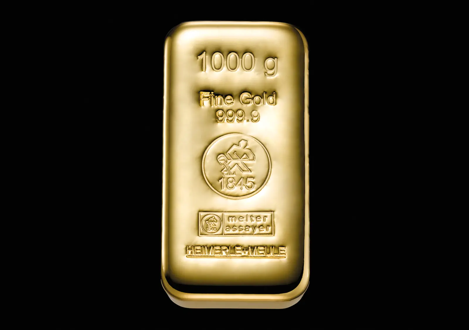 Goldbarren 1000 g. gegossen H+M