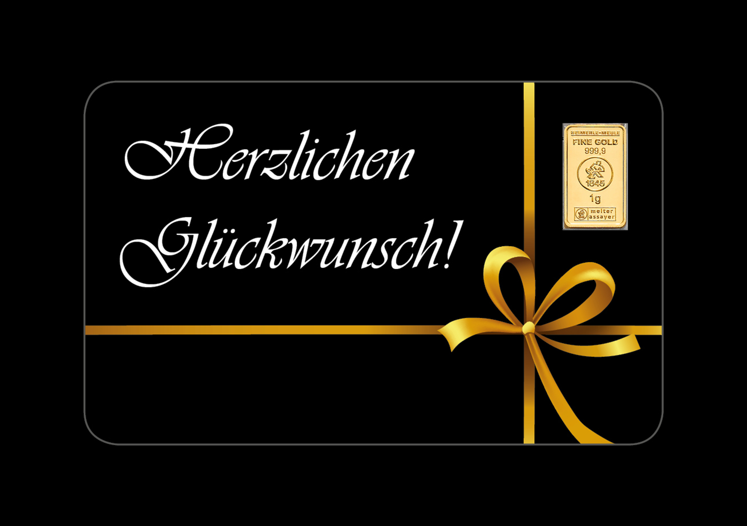 FineCard "Herzlichen Glückwunsch" 1 x 1,0 g. (81020766)