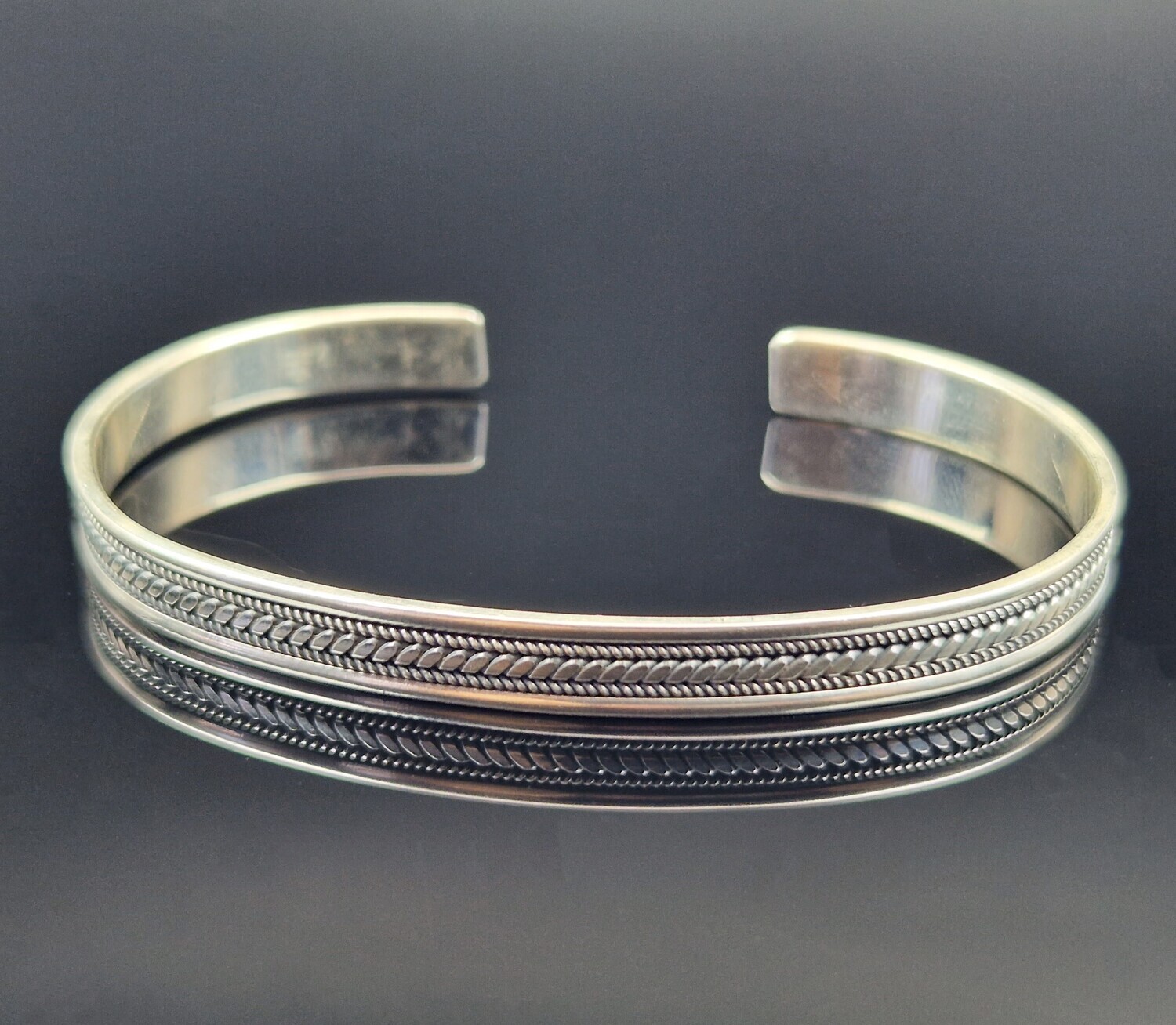 925 Silver Unisex Handmade Bangle Bracelet Bangle
