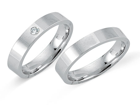 Trauringe 333 Weißgold