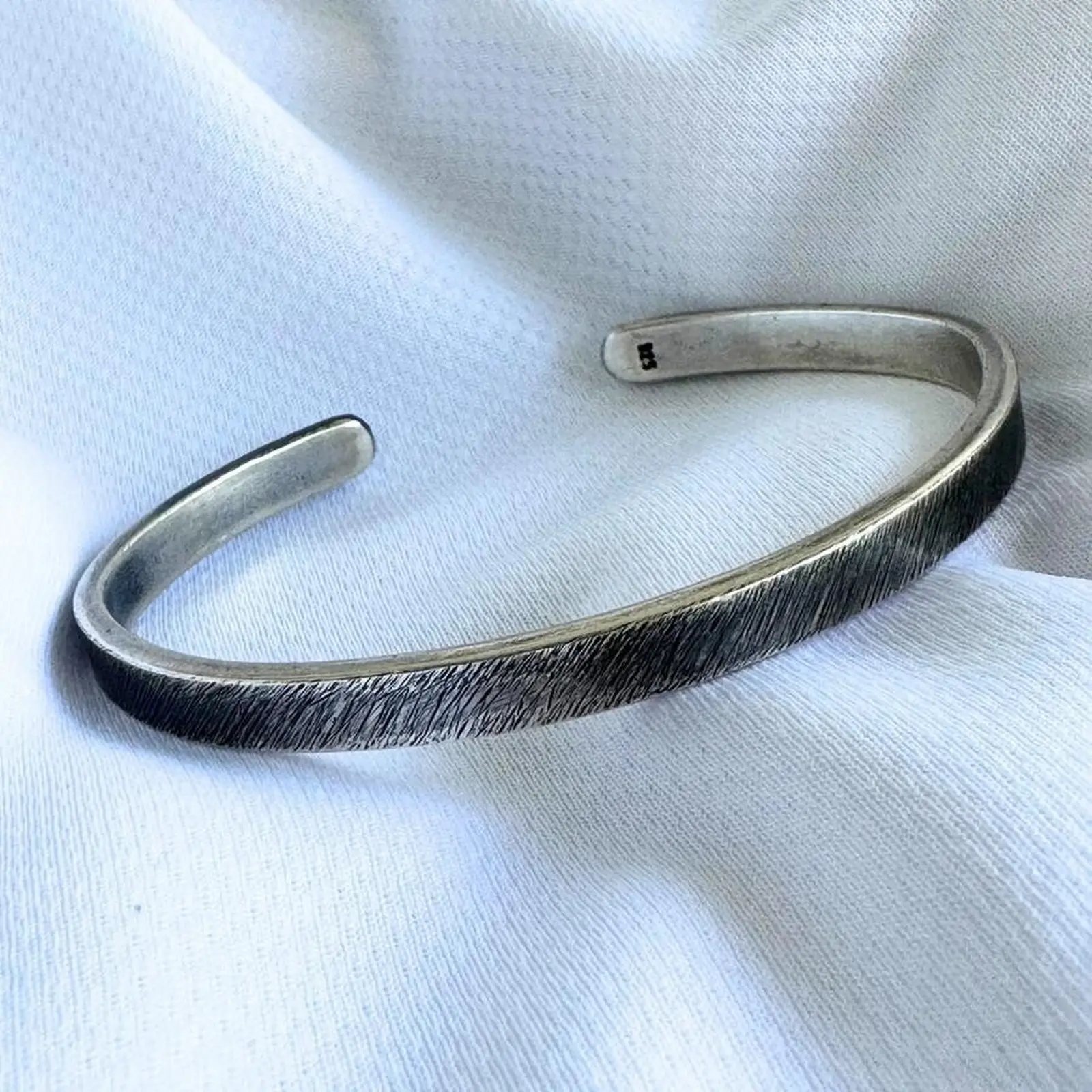 925 Silver Unisex Handmade Bangle Bracelet Bangle